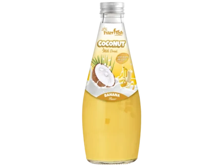 290ml Interfresh Coconut Milk with Nata de Coco Banana flavor