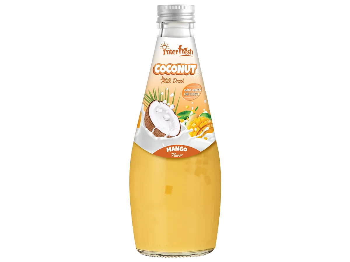 290ml Interfresh Coconut Milk with Nata de Coco Mango flavor