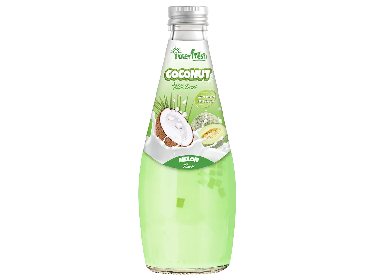 290ml Interfresh Coconut Milk with Nata de Coco Melon flavor