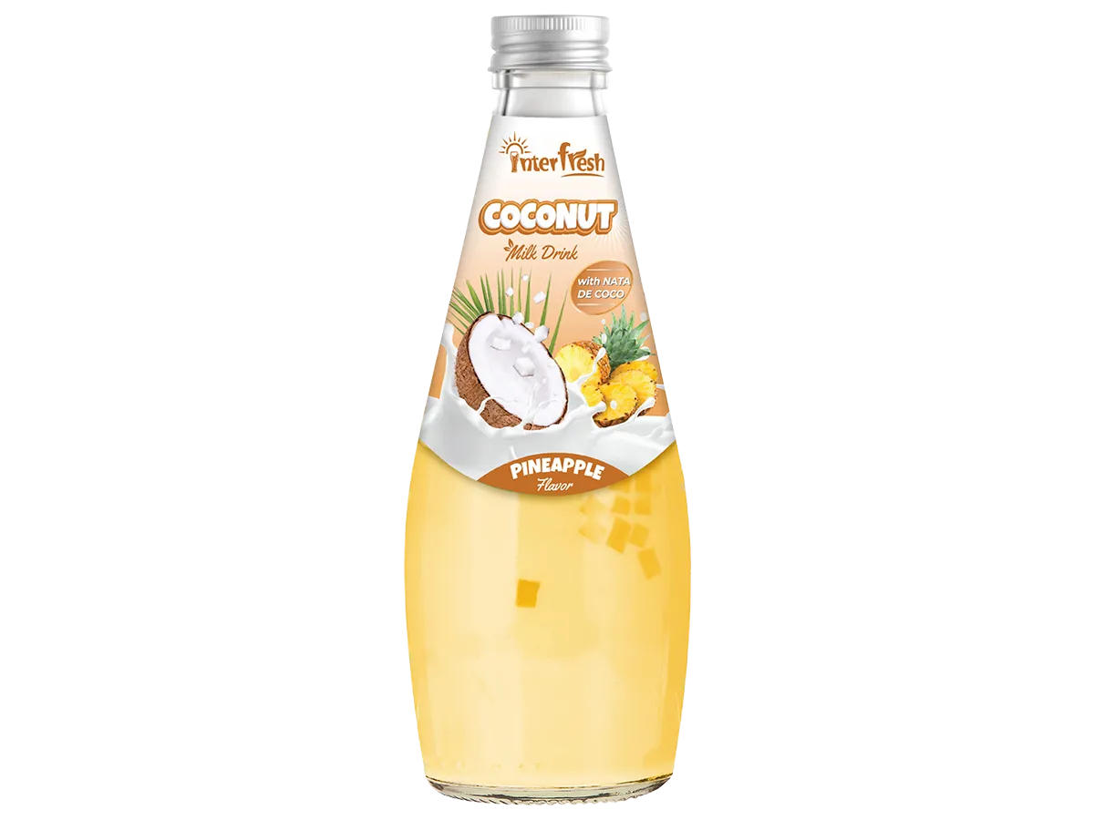 290ml Interfresh Coconut Milk with Nata de Coco Pineapple flavor