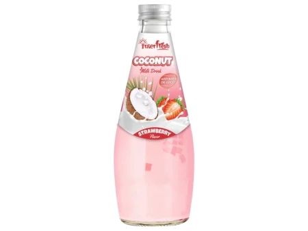 290ml Interfresh Coconut Milk with Nata de Coco Strawberry flavor